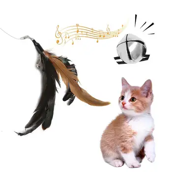 Interaktiivne Feather Cat Mänguasjad Lemmiklooma Kassi Mänguasi Õngeritv Ülestõstetav Suled Naljakas Kass Pole Viie Asendamine Pea Feather Cat Mänguasjad