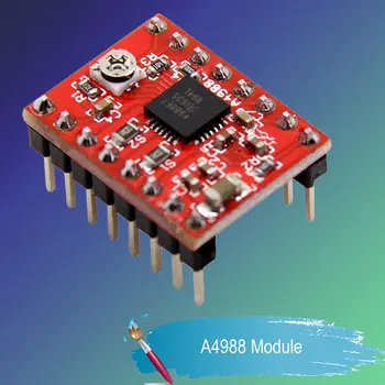 A4988 Breakout Kilp, Juhatuse Stepper Motor Driver Mooduli Kontroller Heatsink Reprap 3D Printeri Osad Arduino