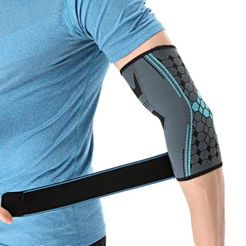 1tk Unisex Töötab Protector Armband Küünarnuki Sport Küünarnukk Toetab Laiendatud Padjad Traksidega Kasutuseks Käe Ümbris(Sinine)