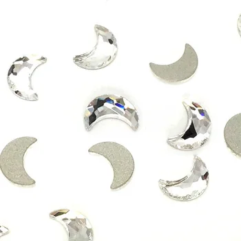 YanRuo Crystal Moon Kuju AB Värv Flatback Mitte Kiirparandus Klaas Rhinestone Teemant Ehted Design 3D Tegemise Nail Art Teenetemärgid