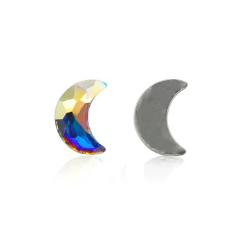 YanRuo Crystal Moon Kuju AB Värv Flatback Mitte Kiirparandus Klaas Rhinestone Teemant Ehted Design 3D Tegemise Nail Art Teenetemärgid