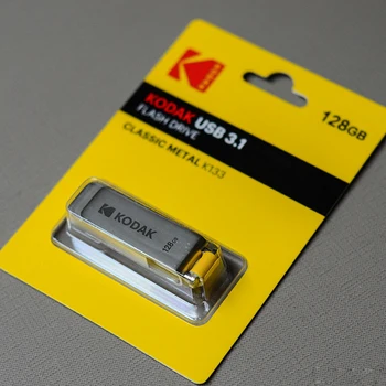 Kodak Metallist veekindel USB3.0 Flash Drive 32GB 64GB 128G 256GB Pen Drives Mälu Pulga sülearvuti, Nahast kaelapaela kinnitamine