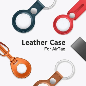 M3C luksuslik Põrutuskindel Protective Case Apple AirTag Nahast Hangable võtmehoidja Pagasi Sildi Kott Võlu Aasa