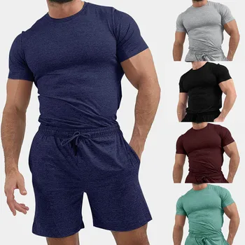 Mehed on Seadnud Suvel Spordirõivad, T-särgid, lühikesed Püksid Teele Sobiks Pluss Suurus Esimene Valik Jõusaal Camisetas Hombre Verano Marca