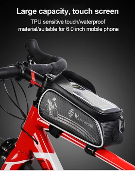 Jalgratta Veekindel Kott Touch Screen Mobile Phone Esi Tala Prahitud Ees Toru Kott Mountain Bike Riding Kott