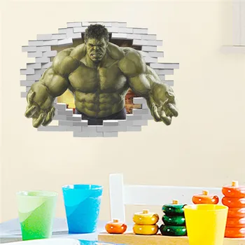 3D Avengers seina kleebised lastele toad elutuba magamistoa seina kaunistamiseks Super kangelane filmi plakat Laste kingitused