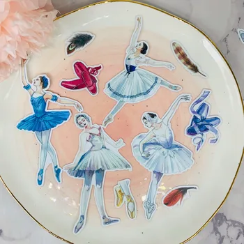 14pcs Ballett tüdruk Raamat Kleebised Omatehtud Raamatupidamine Kleebised Sülearvuti / Dekoratiivne scrapbooking / DIY