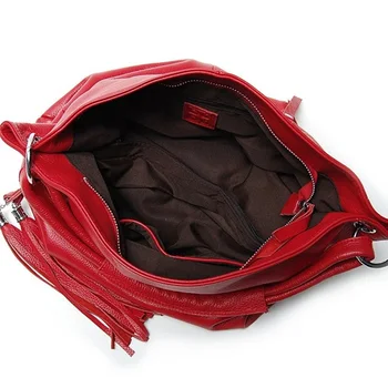 Naiste PU Nahk Tutt Käekotid Punane Tahke Messenger Bag Kõrge Kvaliteedi Õla Crossbody Kotid Punk Totes Sac Peamine Femme Boston