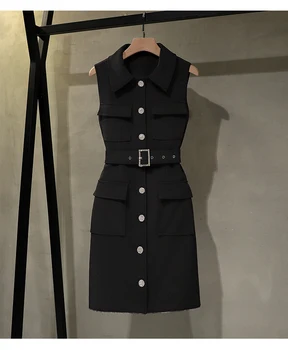 Professionaalne Kleit Ülikond Naiste Mood Slim Fit Lühike Pintsak Jakk Top Midi Pencil Dress Must Valge Office Lady Äri Kanda