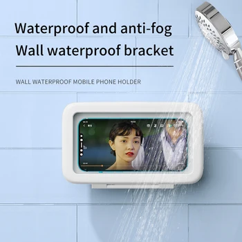 Vannituba Anti-Fog Mobiiltelefoni Omanik Box Veekindel Dušš, Wc Isekleepuvad Seinale Paigaldatud Telefoni Omanik Köök Telefon Sulg