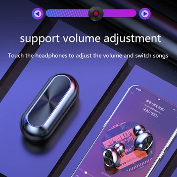Bluetooth5.0 Kõrvaklapid TWS Stereo Juhtmeta Kõrvaklapid Sõrmejälje Touch Veekindel Sport Earbuds Peakomplekt Dual-Mic Noise Cancel