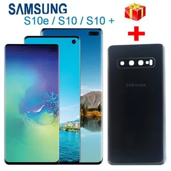 Originaal LCD Samsung Galaxy S10e G970 S10 G973 G973F S10+ Pluss G975 G975F Ekraan Puutetundlik Digitizer + tagakaas