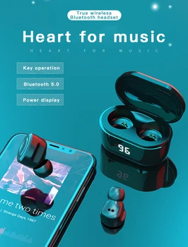 A6 Traadita Bluetooth-V5.0 Peakomplekt TWS Kõrvaklappide Stereo Traadita Kõrvaklapid Mini Earbuds Stereo-Kõrvaklapid Koos Mic Ekraan