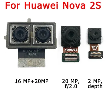 Originaal Esi-ja tagatuled Tagasi Kaamera Huawei Nova 2S Nova2S Peamine Silmitsi Selfie Kaamera Moodul Flex Asendamine Varuosad