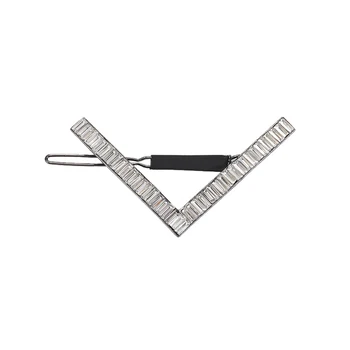 Mood Juuksed Clip Pin-Metal Geomeetriline Sulamist klambri külge Crystal V-kujuline Pool Klamber klambri külge Naine Juuste Aksessuaarid