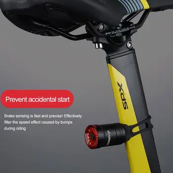 Sulam, ABS PC 6 Režiimid Jalgratta Smart Piduri Tundlikud Valguse 60LM IPx6 Veekindel USB Jalgrattasõit Taillight Bike Kerge Bike Tarvikud