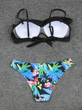 2021 Leopard Supelrõivad Naiste Ujumistrikood Kaks Tööd Bikinis Push Up Printing Bodysuits Suvel Rannas Kanda Ujumine Ujumispüksid