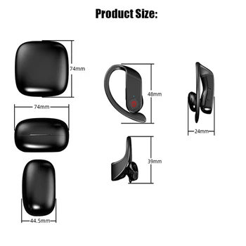 B1 Bluetooth-Kõrvaklapid LED Kõrva Konks, stereo Veekindel Sport Earbuds Jaoks Iphone ' i Xiaomi Samsung TWS Muusika Kõrvaklapid