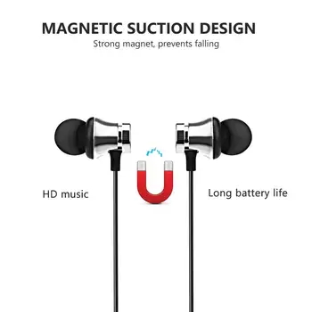 Bluetooth-Kõrvaklapid Sport Handsfree Kõrvaklapid Juhtmeta kõrvaklapid Magnet Peakomplekt IPhone Huawei Honor Samsung Redmi Xiaomi