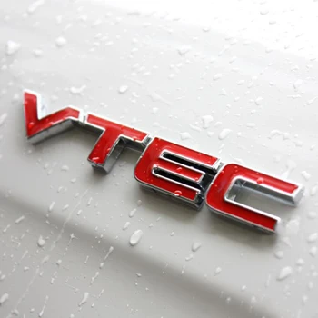 3D Punane VTEC Logo Metallist Car Styling Embleemi Saba Keha Pääsme Tsingi Sulam Kleebis Honda Civic Accord Odyssey Spirior Sobib CRV MAASTUR