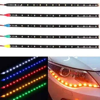 Auto Auto LED Valgus Dekoratiivsed 3528SMD 15 Led Veekindel Auto Sõiduki Paindlik LED Strip Light Lamp Teenetemärgi
