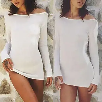 Naiste Sexy Tahke Valge Beach varjata Sarong Suve Bikiinid Cover-Ups Pareo Beach Kleit Silma Backless Mini Kleit S M L XL