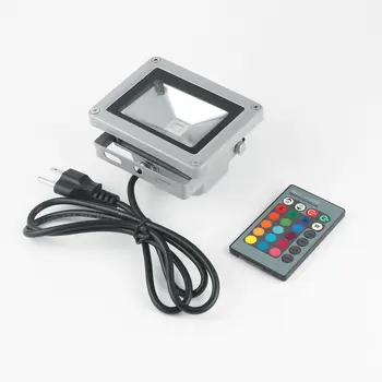 Väljas Prožektorid, 10W RGB LED Flood Light Valgustus Värviline RGB puldiga tähelepanu keskpunktis 85-265V IP65 USA Pistik 1tk