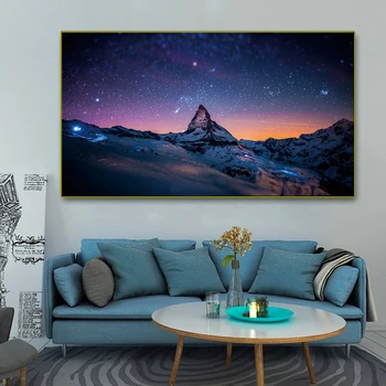 Šveitsi Matterhorn Frameless Maalid 5tk (raamita)Printd Lõuend Kunsti Kaasaegse Kodu Seina Art, HD Prindi Maali