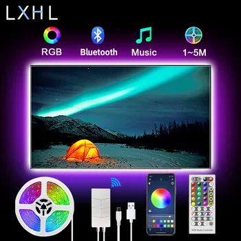 Bluetooth-LED Valgus USB-5050 SMD Paindlik Lindi RGB LED Riba DC5V 2M 3M 4M 5M TV Desktop Backlight Sync Music