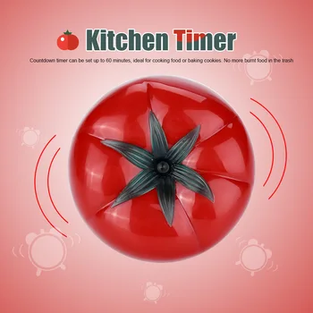 Tomati-Kujuline Mehaaniline 60 Minuti Taimer Köök Toiduvalmistamis & Küpsetamine Helper 6.3 x 4,5 cm