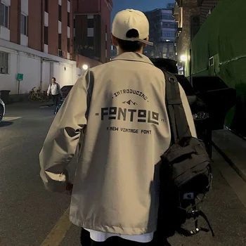 Sügiseks meeste topelt paks mantel jope korea casual trend ülerõivad Hong Kong stiilis pesapalli ühtne mees õpilane streetwear