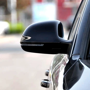 Särav must täielik asendamine klippe auto uks välispeeglid mütsid rearview mirror cover Audi A4 A5 B8 A3 8P A6 C6 Q3