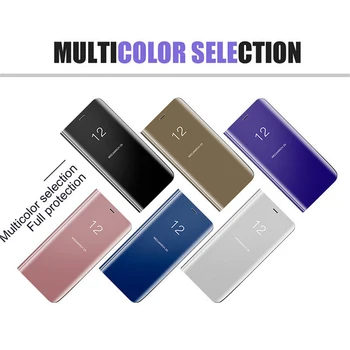 Smart Mirror Flip Case For Samsung Galaxy S8 S9 Plus S10 S10E J4 J6 Pluss A6 A7 A8 A9 2018 5G J5 J7 2017 2016 Telefoni Kate Funda