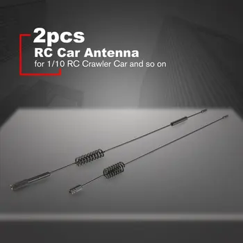 2TK RC Auto Metall Dekoratiiv-Antenn 1:10 RC Crawler Axial SCX10 90046 Traxxas D90 D110 TRX-4 TRX4 Tamiya CC01
