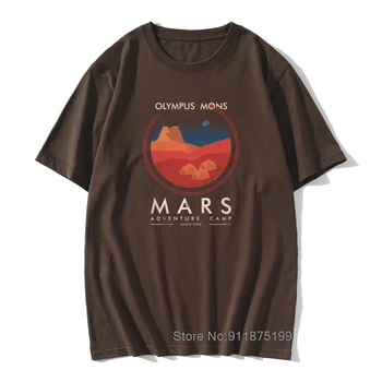Olympus Mons Hõivata Mars Seiklus SpaceX Tshirt Vulkaaniline Planeedi Kivid Mehed Tshirt Tagasi Tulevikku Galaxy T-Särk Suur
