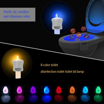 LED Luminaria WC Wc Rippuvad Backlight Plastic Smart Keha Liikumisandur, Aku Jõul Wc Wc Istme Öö Valguses