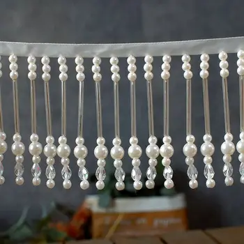 7.8 cm lai rasketööstuse klaaskuuli toru tutt pärlitest pitsi DIY riietus kleit kardin tabel lamp kaunistamise tarvikud
