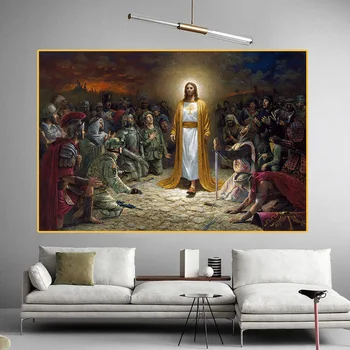 Christian Jeesus Päästab Maailma, Lõuend Maali Cuadros Plakatid, Prindid Seina Kunst elutuba Home Decor (raamita)