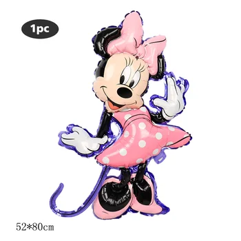 1set Disney Roosa Minnie Mouse Foolium Õhupallid Tüdruku Sünnipäeva Teenetemärkide Lapsed Mänguasjad Baby Shower Asjade Õhu Pallid Baby Love