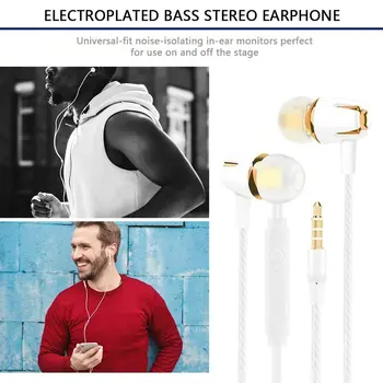 Juhtmega Kõrvaklapid Galvaanilise Bass Stereo In-ear Kõrvaklapid koos Mic-Vabad Kõne Telefon Peakomplekti Android, Ios ONLENY 3,5 mm 1.2
