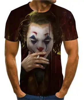 2020. aasta Suvel Uusim Kloun 3d Trükitud T-Särk Meestele, Joker Nägu Juhuslik Mees Tshirt Kloun Lühikesed Varrukad lõbusad T-Särgid, Topid Tee