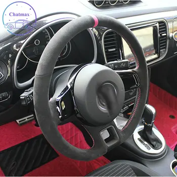 Tikandid Alcantara Auto Rooli Kate VW Beetle New Beetle Handsewing Omanik Suppot Kohandamine Sportscar Tekstuur