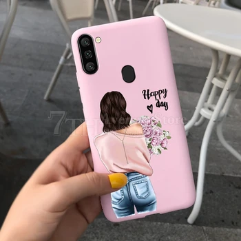 Candy Silikoonist Case For Samsung Galaxy A11 2019 Telefoni Juhul Ilus Päevalill Daisy Pehme tagakaas Samsung A11 SM-A115F