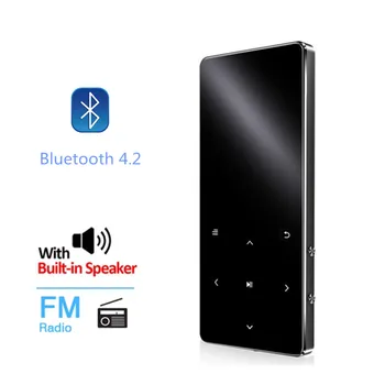Uus Versioon Bluetooth, MP3-Pleier, millel on Puutetundlik ja Sisseehitatud 16GB HiFi Kaasaskantav Walkman koos Raadio /FM/ Record/EBook