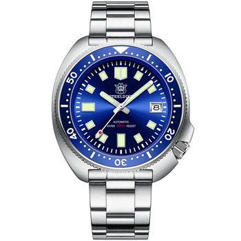 Steeldive Täiendatud Versioon Kilpkonn Diver Watch 20 Baari Roostevabast Terasest Mehed Automaatne Mehaaniline Sapphire Helendav