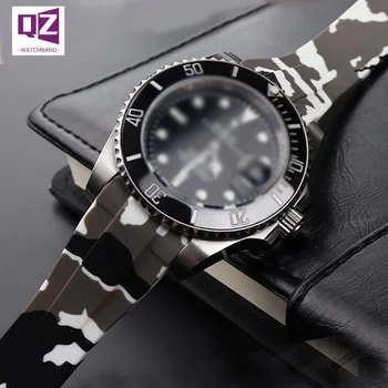 Silikoon kummist Watchband 20mm Jaoks rolex käekella rihma submariner daytona DEEPSEA Oysterflex Kellad Bänd GMT käevõru watch