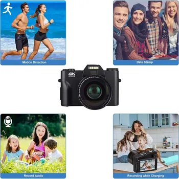 Digitaalkaamera Vlogging Video Digital Camcorder 4k Algajatele, Fotograafia YouTube ' i Video, WIFI, Pihuarvutite 16X Digitaalne Suum Selfie