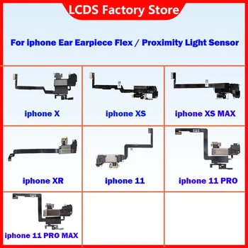 Algne Kõrva Kuular Flex, iPhone 11 pro max X Xs Max XR Lähedus Valguse Sensor-Heli Kõrvaklappidest Kõlar Flex Cable Assembly