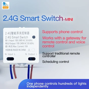 PÕHI-2.4 G Smart Switch RM 2.4 G, Bluetooth Smart Home Light Töötleja EWeLink APP Kontrolli 10A Relee Moodul Alexa Google Kodu