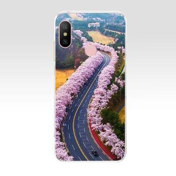 09AA Fuji cherry blossom kingitus Pehmest Silikoonist Tpü Kate telefoni puhul Xiaomi Redmi 6 Pro 6A 7A Lisa 6 Pro 7 kohtuasi